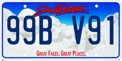 SD license plate 99BV91