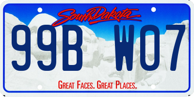 SD license plate 99BW07