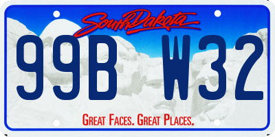 SD license plate 99BW32