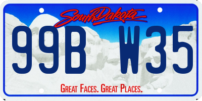 SD license plate 99BW35