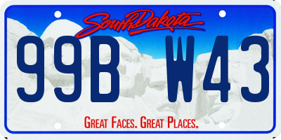 SD license plate 99BW43