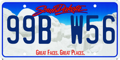 SD license plate 99BW56