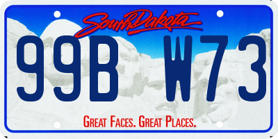SD license plate 99BW73