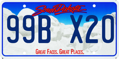 SD license plate 99BX20