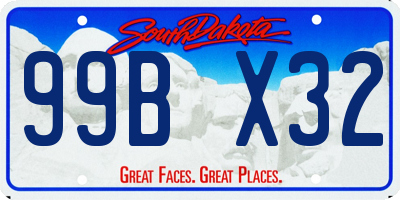 SD license plate 99BX32