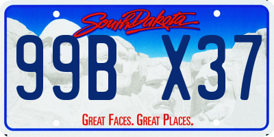 SD license plate 99BX37