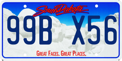 SD license plate 99BX56