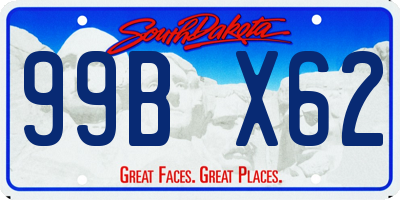 SD license plate 99BX62