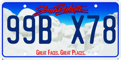 SD license plate 99BX78