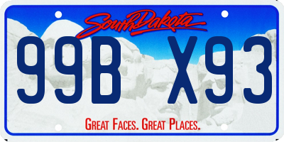 SD license plate 99BX93