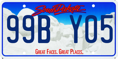 SD license plate 99BY05
