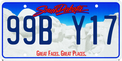 SD license plate 99BY17
