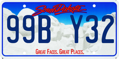 SD license plate 99BY32