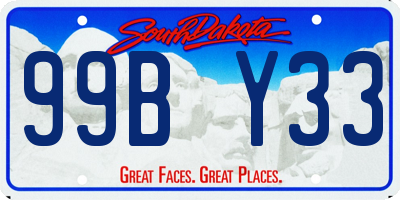 SD license plate 99BY33
