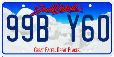 SD license plate 99BY60