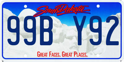 SD license plate 99BY92