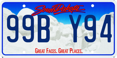 SD license plate 99BY94