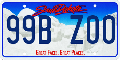 SD license plate 99BZ00