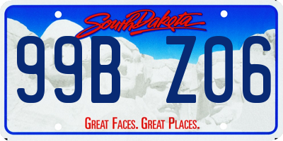 SD license plate 99BZ06