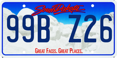 SD license plate 99BZ26