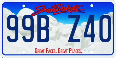 SD license plate 99BZ40