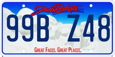 SD license plate 99BZ48