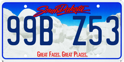 SD license plate 99BZ53