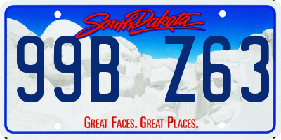 SD license plate 99BZ63