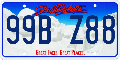 SD license plate 99BZ88
