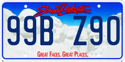 SD license plate 99BZ90
