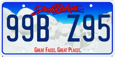 SD license plate 99BZ95