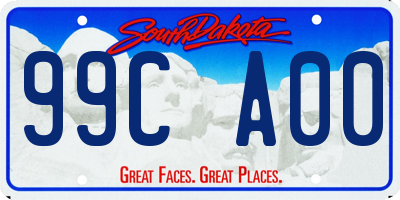 SD license plate 99CA00