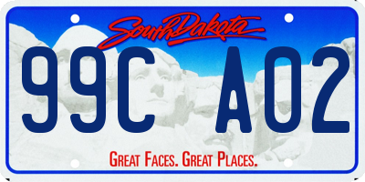 SD license plate 99CA02