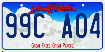SD license plate 99CA04