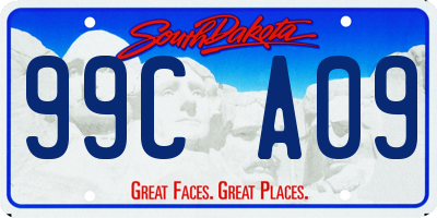 SD license plate 99CA09