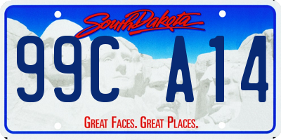 SD license plate 99CA14