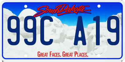 SD license plate 99CA19