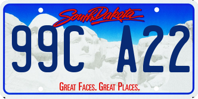 SD license plate 99CA22