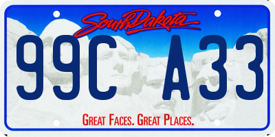 SD license plate 99CA33