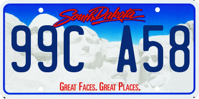 SD license plate 99CA58