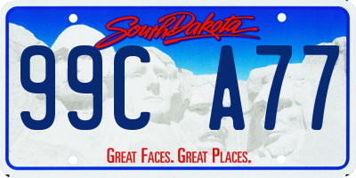 SD license plate 99CA77