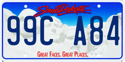 SD license plate 99CA84
