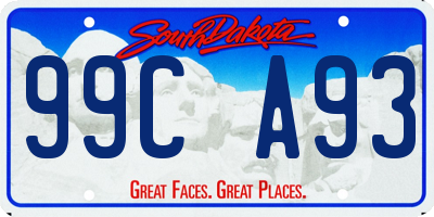SD license plate 99CA93