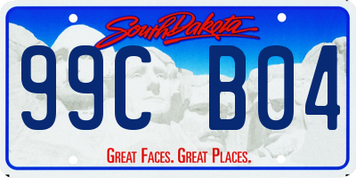 SD license plate 99CB04