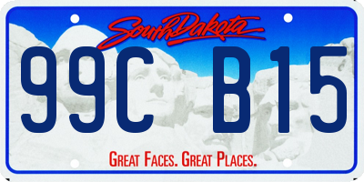 SD license plate 99CB15