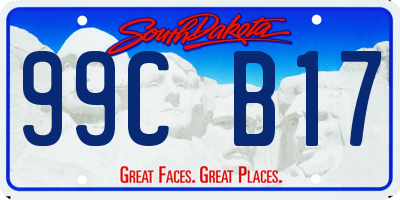 SD license plate 99CB17