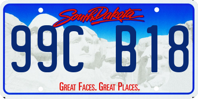 SD license plate 99CB18