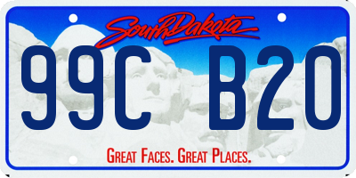 SD license plate 99CB20