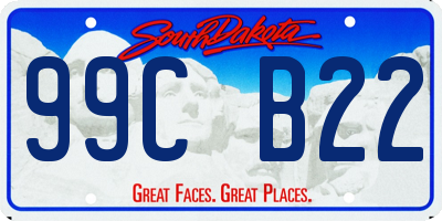 SD license plate 99CB22