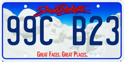 SD license plate 99CB23